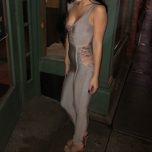 oh polly grey jumpsuit